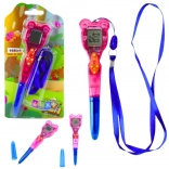 Stylo électronique avec jeux 168 en 1 avec cordon – bleu-rose
