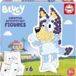 Kit créatif avec pochoirs Bluey