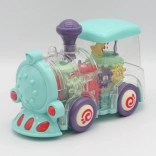 Jouet train transparent avec lumières et musique