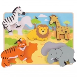 Puzzle à encastrer safari Bigjigs Toys