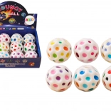 Balle cosmique à lancer et à presser avec reliefs, blanche 7 cm