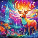 Puzzle 1000 pièces – cerf mystique DreamScapes