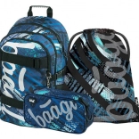 Set scolaire BAAGL Skate Structures – sac à dos, trousse et sac