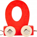 Small foot petit train en bois – lettre O, wagon coloré
