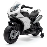Moto électrique pour enfants Supersport blanche