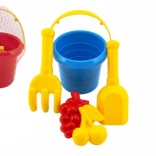 Ensemble de jouets pour le sable - seau, pelle, râteau et moules