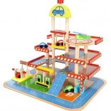 Parking en bois avec garage pour enfants