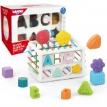 WOOPIE cube sensorielle élastique – trieuse de formes et de lettres, 15 pièces