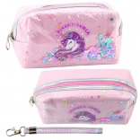 Trousse rose féerique avec licorne et confettis