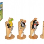 Support en bois pour brosse à dents Krtek avec fleur