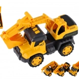 Camion de chantier à inertie 13 cm, métal et plastique, 4 modèles