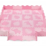Tapis de jeu puzzle en mousse MoMi ZAWI rose
