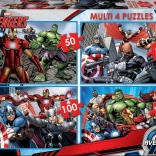 Educa Puzzle pour enfants Avengers 4-en-1