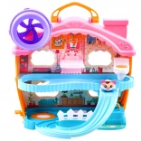 Maisonnette interactive pour hamster avec toboggan