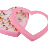 Ensemble de bagues avec pierres colorées pour enfants