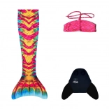 Queue de sirène Aquaris Coral S avec monopalme et bikini