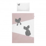 Parure de lit bébé 6 pièces pour berceau Belisima Mouse, rose 100 × 135