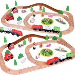 Ensemble de Train en Bois Ferme pour Enfants