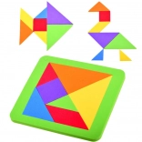 Puzzle tangram en mousse – casse-tête logique coloré