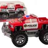 Pickup tout-terrain de police – voiture rouge à inertie