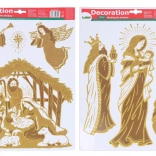 Décoration de fenêtre Crèche 41 × 29 cm Noël