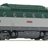 Roco locomotive diesel ČD 750 Brejlovec, son numérique H0