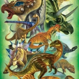 EUROGRAPHICS puzzle dinosaures herbivores 100 pièces