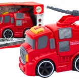 Camion de pompiers avec canon Sons Lumières Propulsion Rouge