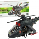 Hélicoptère avec grandes ailes et effets lumineux