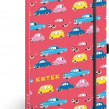 Carnet ligné à couverture rigide 13 × 21 cm avec élastique et boucle porte-stylo