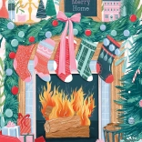 pieces & peace puzzle cheminée de Noël 500 pièces