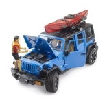 Bruder Jeep Wrangler Rubicon avec kayak et figurine 1:16