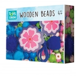 Perles en bois petites bleues – kit créatif pour fabriquer des bijoux