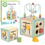 Cube d’activités en bois WOOPIE GREEN – trieur éducatif multifonction