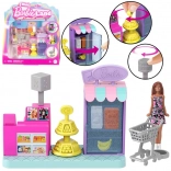 Mini supermarché Barbie Land avec poupée et caisse