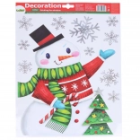 Décoration de fenêtre de Noël Bonhomme de neige 41 × 29 cm