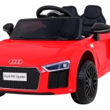 Voiture électrique pour enfants Audi R8 Spyder avec télécommande, roues EVA et LED