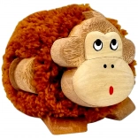 Singe en bois avec pompon XL