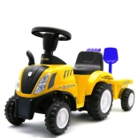 Draisienne tracteur pour enfants avec remorque et outils New Holland – jaune