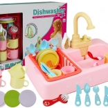 Évier coloré avec eau + accessoires