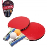 Set de raquette de ping-pong et 2 balles