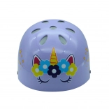 Casque multisports motif licorne, violet, taille M (55–58 cm)