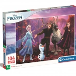 Puzzle 104 pièces DISNEY FROZEN de Clementoni