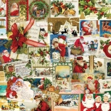 Puzzle Vintage carte postale de Noël 1000 pièces