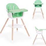 Chaise haute 2-en-1 pour enfants, verte, ECOTOYS