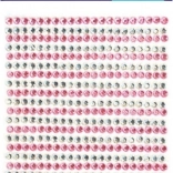 Strass adhésifs roses et argentés 525 pcs