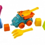 Ensemble coloré pour sable avec camion et accessoires pour enfants