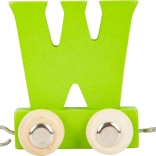 Small Foot wagon en bois alphabet lettre W