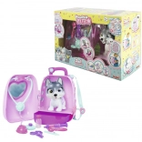 Chiot interactif PAMPER PETZ husky avec baignoire et accessoires
