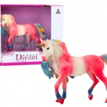 Figurine de collection grand licorne rose 11 cm